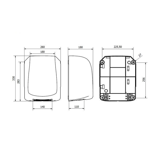 SECADOR DE MÃOS ABS BRANCO AVE 1400W