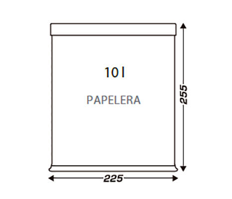PAPELERA NEGRA 10L