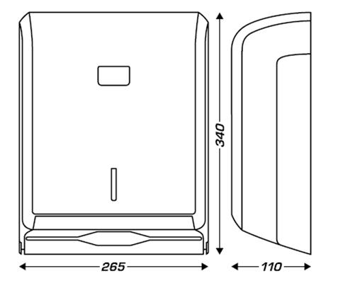 DISPENSADOR DE TOALHAS DE MÃOS ABS BRANCO HI-SET LUXE