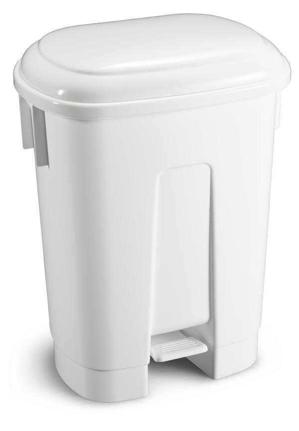 DERBY - 60 LT BIN WITH PEDAL AND WHITE LID