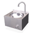 KNEE-OPERATED HOT AND COLD-WATER WALL MOUNTED WASHBASIN