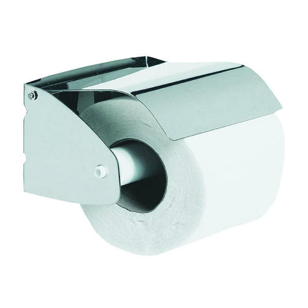 PORTARROLLOS INDIVIDUAL ACERO INOXIDABLE SATINADO CON TAPA