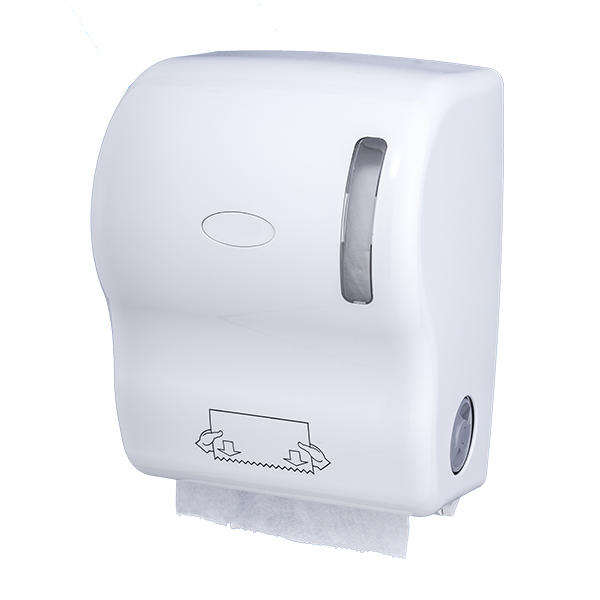 AUTO-CUT WHITE PAPER TOWEL DISPENSER