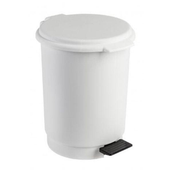 BALDE 6L BRANCO COM PEDAL