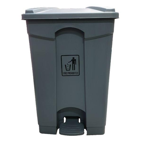 CUBO DE 80 LT GRIS C / PEDAL Y RUEDAS