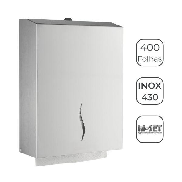 PAPER TOWEL DISPENSER BRUSHED STAINLESS STEEL HI-SET