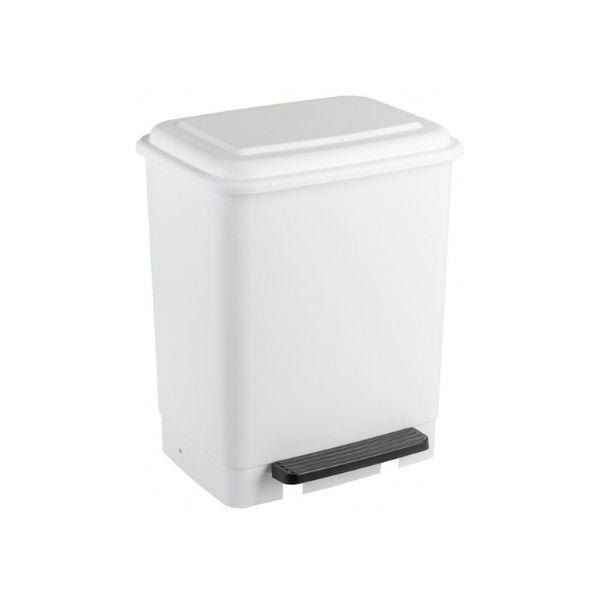BUCKET 26 L WITH PEDAL WHITE