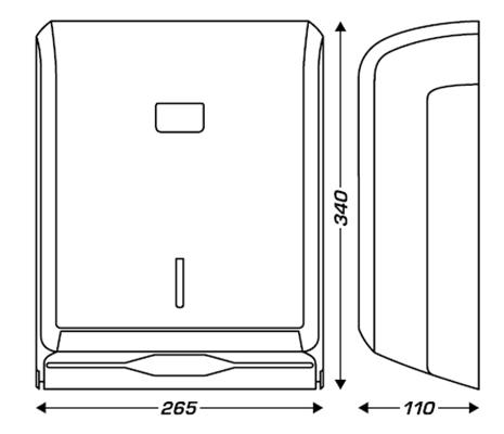 DISPENSADOR DE TOALHAS DE MÃOS ABS PRATA HI-SET LUXE