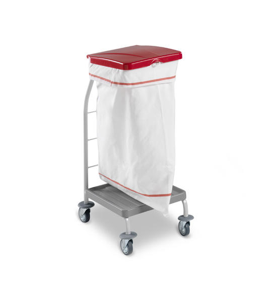 SINGLE LINEN TROLLEY DUST WITH RED COVER IN RILSAN