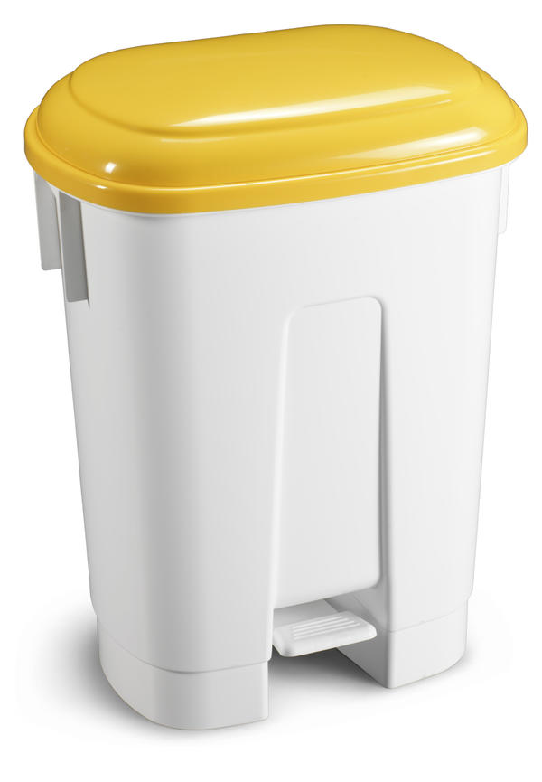 DERBY - 60 LT BIN WITH PEDAL AND YELLOW LID