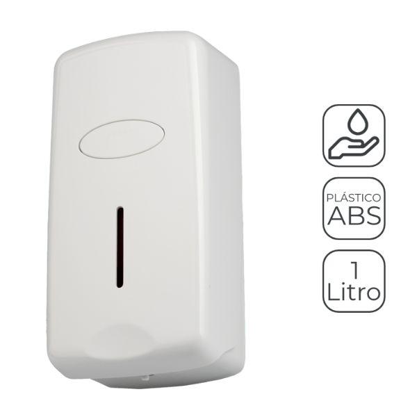 DISPENSADOR DE SABONETE LÍQUIDO ABS BRANCO 1L HI-SET SMART