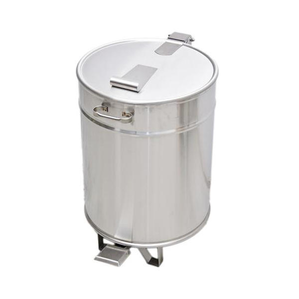 BUCKET INOX 50L WITH WHEEL AND COVER
