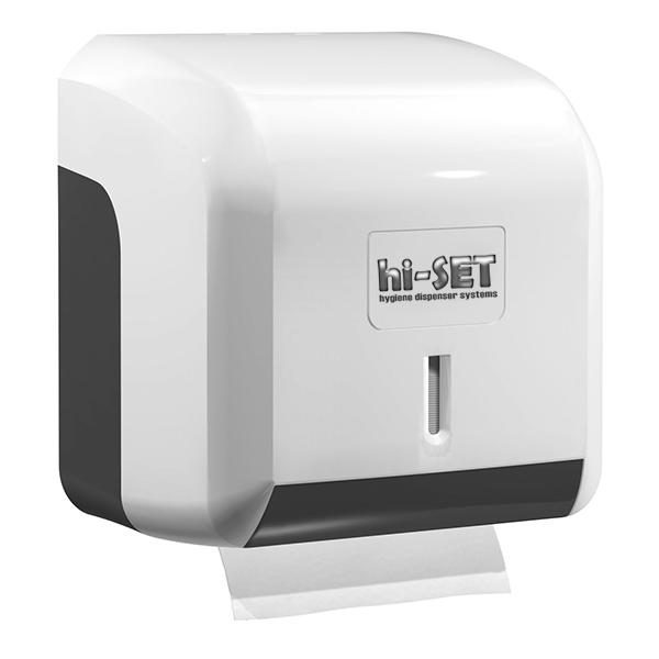 DISPENSADOR MINI DE PAPEL HIGIÉNICO EN HOJAS HI-SET LUXE