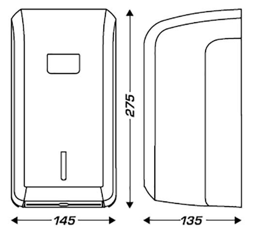 DISPENSADOR MAXI DE PAPEL HIGIÉNICO EN HOJAS HI-SET LUXE